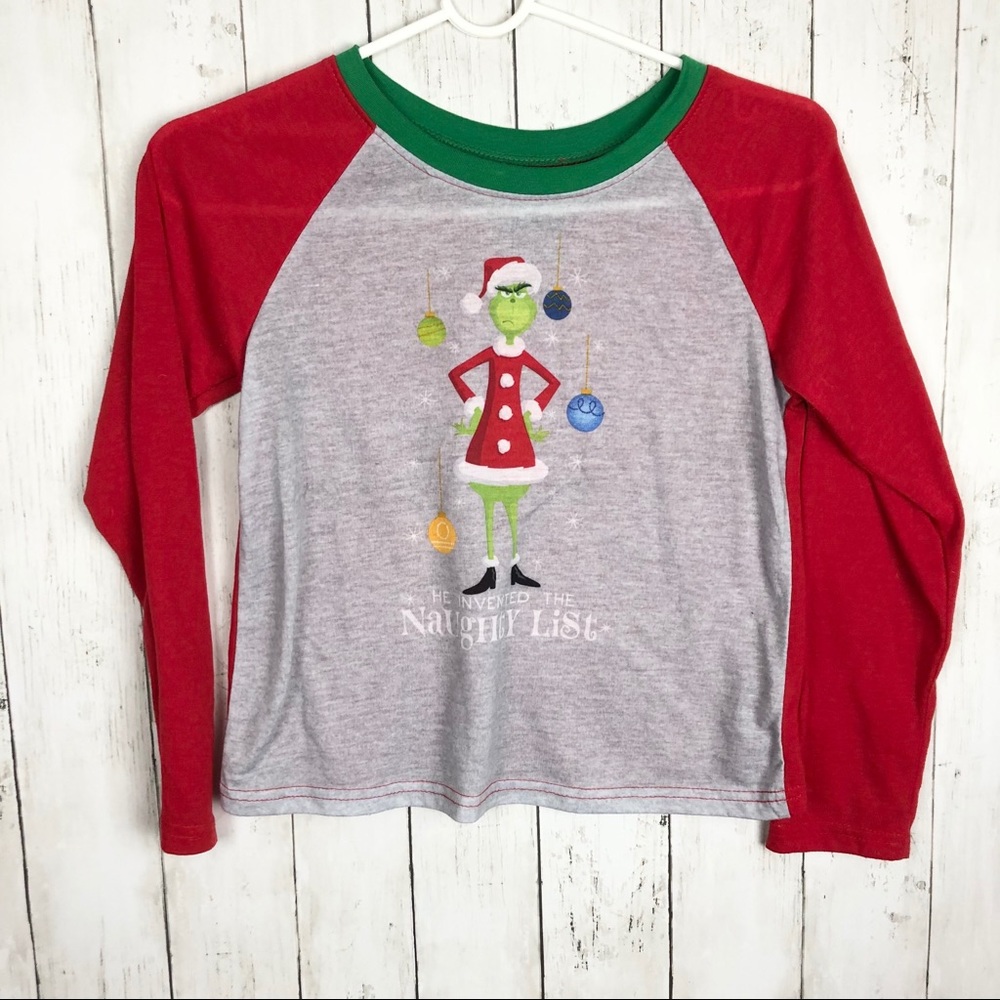 The Grinch Dr Seuss Pajama Shirt Top Raglan 12